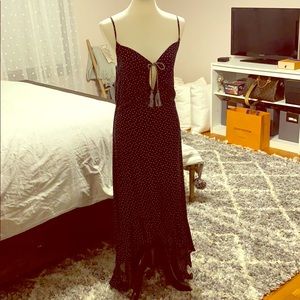 Xhilaration polka dot tie front dress